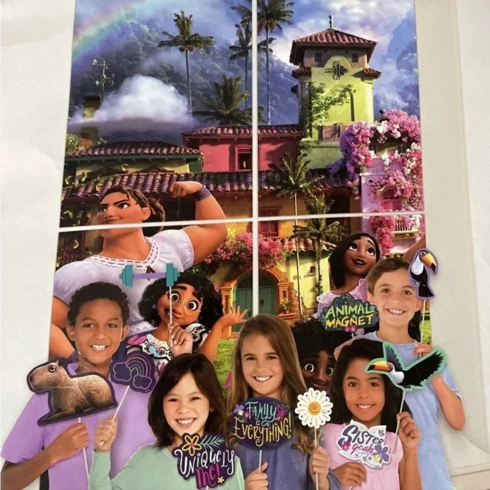 Disney Encanto Backdrop with Props For Birthday Parties